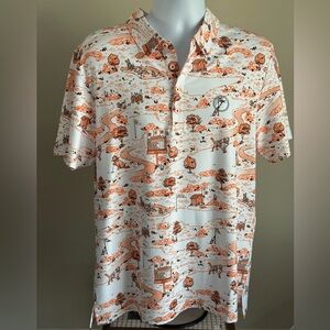 WILLIAM MURRAY x TITO’S Vodka Transfusion Golf Polo All Over Golf Scene Print L